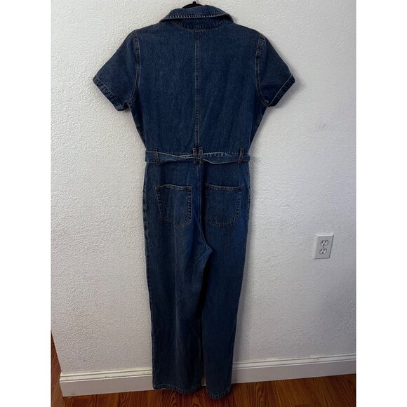 Sofie The Label Blue Denim Ashton Jumpsuit With Belt & Pockets Size M - Picture 2 of 9
